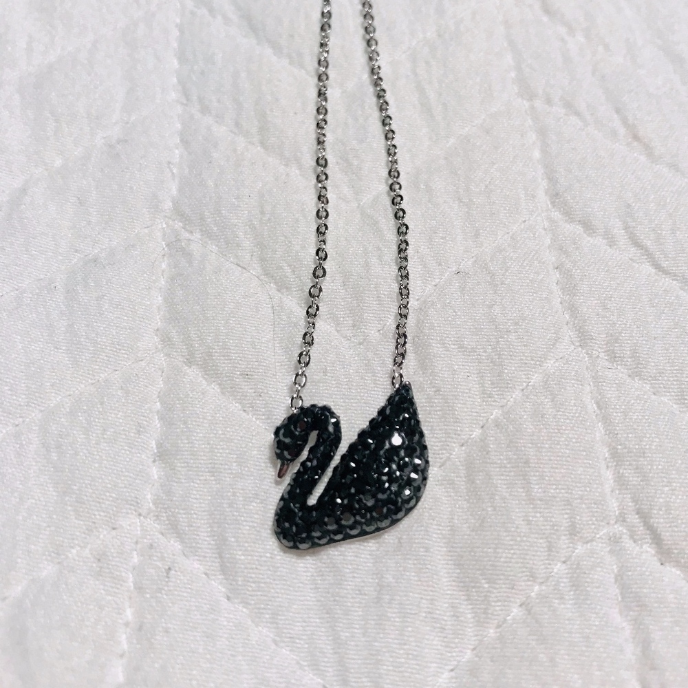 Swarovski Black Swan Necklace